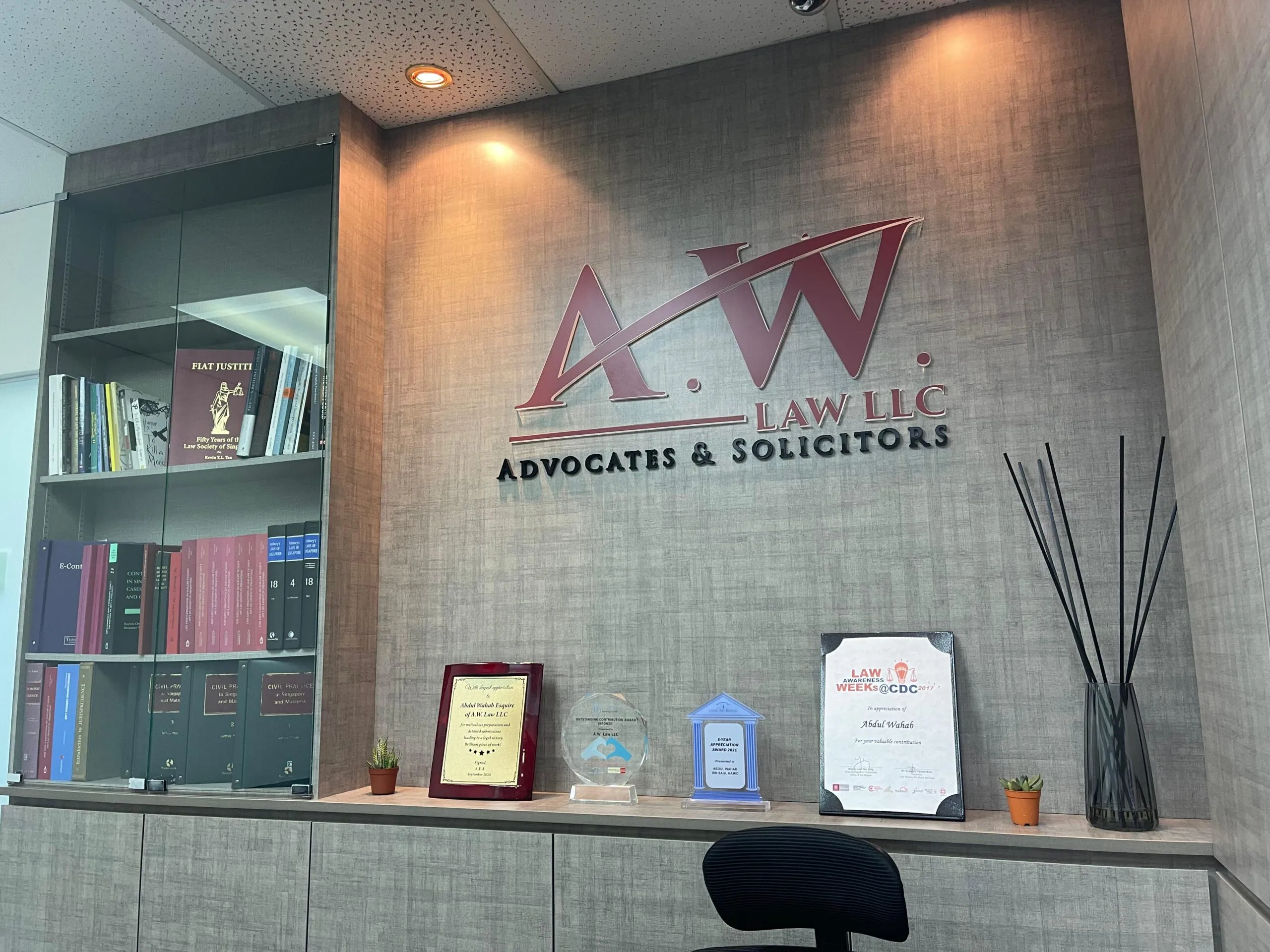 A.W. Law LLC reception at Chinatown Point, Singapore